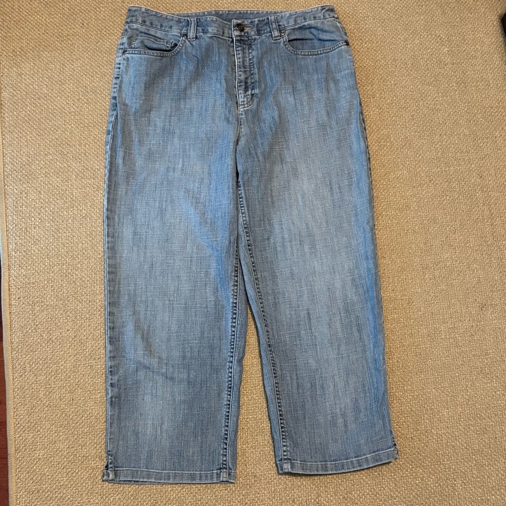 Vintage 90s Womens Talbots Cropped Capri Denim Jeans Size 8